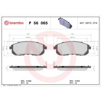Brake pad set disc brake 17 mm BREMBO suitable for e.g....