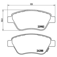 Brake pad set disc brake 18 mm BREMBO suitable for e.g....
