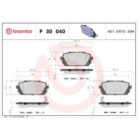 Brake pad set disc brake 16 mm BREMBO suitable for KIA...