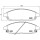Brake pad set disc brake 19 mm BREMBO suitable for e.g. JEEP GRAND