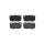 Brake pad set disc brake 18 mm BREMBO for e.g. LAND ROVER DEFENDER
