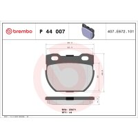 Bremsbelagsatz Scheibenbremse 15 mm BREMBO für u.a....