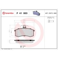 Brake pad set disc brake 17 mm BREMBO suitable for e.g....