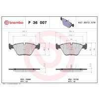 Brake pad set disc brake 18 mm BREMBO suitable for e.g....