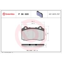 Brake pad set disc brake 15 mm BREMBO suitable for e.g....