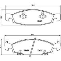 Bremsbelagsatz Scheibenbremse 18 mm BREMBO für u.a....