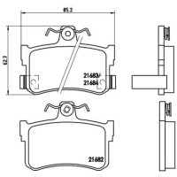 Bremsbelagsatz Scheibenbremse 15 mm BREMBO für u.a....