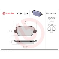 Bremsbelagsatz Scheibenbremse 16 mm BREMBO für u.a....