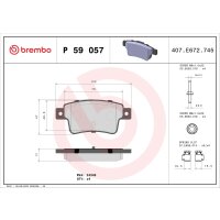Bremsbelagsatz Scheibenbremse 18 mm BREMBO für u.a....
