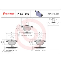 Brake pad set disc brake 20 mm BREMBO suitable for e.g....