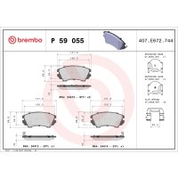 Bremsbelagsatz Scheibenbremse 19 mm BREMBO für u.a....