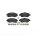 Brake pad set disc brake 17 mm BREMBO suitable for e.g. OPEL CORSA