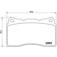 Bremsbelagsatz Scheibenbremse 16 mm BREMBO für u.a....