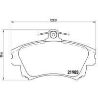 Brake pad set disc brake 17 mm BREMBO suitable for e.g....