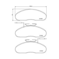 Bremsbelagsatz Scheibenbremse 17 mm BREMBO für u.a....