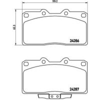 Bremsbelagsatz Scheibenbremse 15 mm BREMBO für u.a....