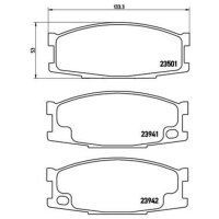 Brake pad set disc brake 17 mm BREMBO for e.g. MITSUBISHI...