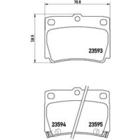 Brake pad set disc brake 15 mm BREMBO for e.g. MITSUBISHI...