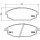 Brake pad set disc brake 17 mm BREMBO for e.g. MITSUBISHI GALLOPER