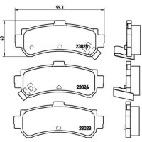 Bremsbelagsatz Scheibenbremse 15 mm BREMBO für u.a....
