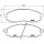 Brake pad set disc brake 17 mm BREMBO suitable for e.g. NISSAN PICK