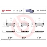 Bremsbelagsatz Scheibenbremse 16 mm BREMBO für u.a....