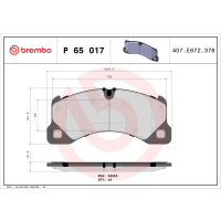 Brake pad set disc brake 16 mm BREMBO for PORSCHE...