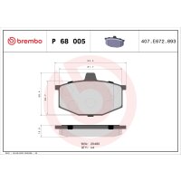 Brake pad set disc brake 16 mm BREMBO suitable for e.g....