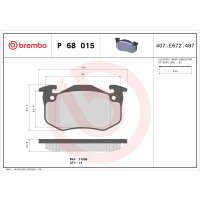 Bremsbelagsatz Scheibenbremse 15 mm BREMBO für u.a....