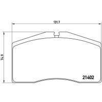 Bremsbelagsatz Scheibenbremse 18 mm BREMBO für u.a....
