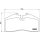 Brake pad set disc brake 18 mm BREMBO suitable for e.g. PORSCHE 911
