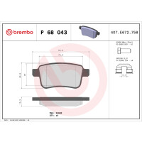 Bremsbelagsatz Scheibenbremse 15 mm BREMBO für u.a....