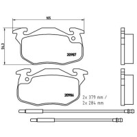 Bremsbelagsatz Scheibenbremse 18 mm BREMBO für u.a....