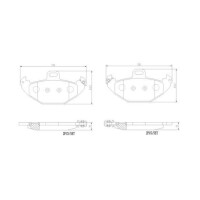 Bremsbelagsatz Scheibenbremse 15 mm BREMBO für u.a....