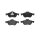 Brake pad set disc brake 18 mm BREMBO for e.g. RENAULT LAGUNA
