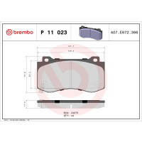 Brake pad set disc brake 17 mm BREMBO suitable for e.g....