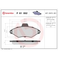 Brake pad set disc brake 17 mm BREMBO for e.g....
