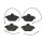 Brake pad set disc brake 17 mm BREMBO for e.g. CITROËN XANTIA