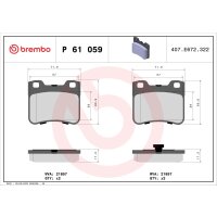 Brake pad set disc brake 17 mm BREMBO suitable for e.g....