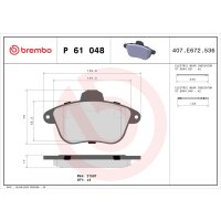Brake pad set disc brake 17 mm BREMBO suitable for...