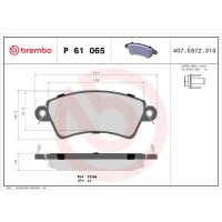 Brake pad set disc brake 18 mm BREMBO suitable for e.g....
