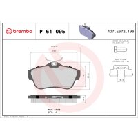Brake pad set disc brake 17 mm BREMBO for e.g....