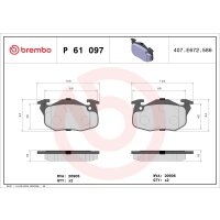 Brake pad set disc brake 18 mm BREMBO suitable for e.g....