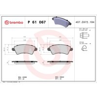Brake pad set disc brake 18 mm BREMBO suitable for e.g....
