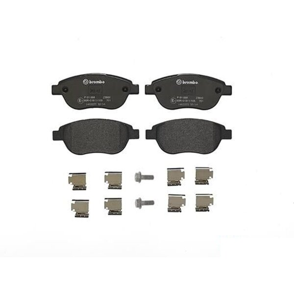 Brake pad set disc brake 19 mm BREMBO suitable for e.g. CITROËN C4
