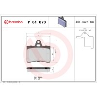 Brake pad set disc brake 15 mm BREMBO suitable for e.g....