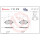 Brake pad set disc brake 18 mm BREMBO suitable for e.g. PEUGEOT 607