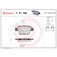 Bremsbelagsatz Scheibenbremse 18 mm BREMBO für u.a....