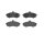 Brake pad set disc brake 17 mm BREMBO for e.g. HYUNDAI ELANTRA