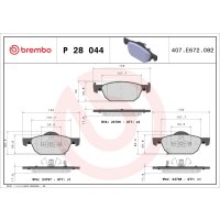 Bremsbelagsatz Scheibenbremse 18 mm BREMBO für u.a....